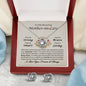 Gift For Bonus Mom Mother in Law From Son in Law or Daughter in Law Love Knot Necklace & Earring Set
