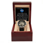 Gift For Dad From Son Aerospace Engineer Men's Open Face Watch Gears Unique Dad Gift