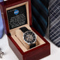 Gift For Dad From Son Aerospace Engineer Men's Open Face Watch Gears Unique Dad Gift