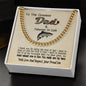 Unique Gift For Dad From Son Fisherman Cuban Link Chain Dad Gift