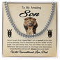 To My Amazing Son - I Will Always Have Your Back - Cuban Link Chain Gift