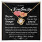 To My Soulmate: I Love You Forever Love Knot Necklace