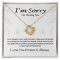 To My Forever Love I'm Sorry For Hurting You Love Knot Necklace