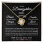 Gift To Daughter From Proud Father My Life's Trophy Love Knot Necklace Gift From Dad To Daughter