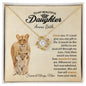 To My Beautiful Daughter I Will Always Have Your Back Personalized Love Knot Gift