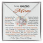 To My Amazing Mom I Love You More Than You Know Love Knot Necklace Gift For Mom
