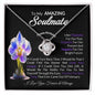 To My Amazing Soulmate February Birth Month Flower Love Knot Necklace