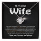 To My Lovely Wife Falling In Love With You Was Beyond My Control Love Knot Necklace