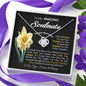 To My Amazing Soulmate March Birth Month Flower Love Knot Necklace