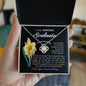 To My Amazing Soulmate March Birth Month Flower Love Knot Necklace