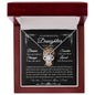 Gift For Daughter From Proud Dad Love Knot Necklace Lion And Cub