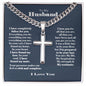 To My Husband Cuban Link Cross Chain I Have Completely Fallen For You
