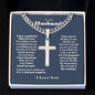 To My Husband Cuban Link Cross Chain I Have Completely Fallen For You