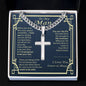 To My Man You Are My Life Cuban Link Cross Chain Gift