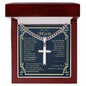 To My Man You Are My Life Cuban Link Cross Chain Gift
