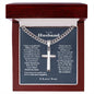 To My Husband Cuban Link Cross Chain I Have Completely Fallen For You