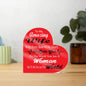 Awesome Gift For Wife from Husband Emotional-Triggering Acrylic Heart Plaque Gift