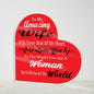Awesome Gift For Wife from Husband Emotional-Triggering Acrylic Heart Plaque Gift