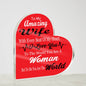 Awesome Gift For Wife from Husband Emotional-Triggering Acrylic Heart Plaque Gift