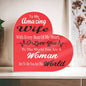 Awesome Gift For Wife from Husband Emotional-Triggering Acrylic Heart Plaque Gift