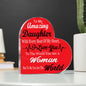 Awesome Gift For Daughter From Mom or Dad Emotion-Triggering Acrylic Heart Plaque Bonding Gift