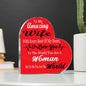 Awesome Gift For Wife from Husband Emotional-Triggering Acrylic Heart Plaque Gift