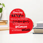 Awesome Gift For Wife from Husband Emotional-Triggering Acrylic Heart Plaque Gift
