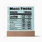 Awesome Mom Gift Character Facts Acrylic Recognition Plaque For Mother