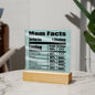 Awesome Mom Gift Character Facts Acrylic Recognition Plaque For Mother