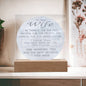To My Wife I Am Thankful I Love You Acrylic Nightlight