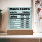 Awesome Mom Gift Character Facts Acrylic Recognition Plaque For Mother