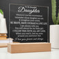 To My Beautiful Daughter - Straighten Your Crown - Acrylic Plaque