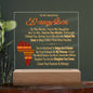 To My Beautiful Daughter You're My World Acrylic Night Light