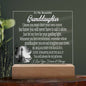 PRECIOUS GRANDDAUGHTER GIFT FROM GRANDPARENT ACRYLIC SQUARE MULTI-COLOR NIGHTLIGHT