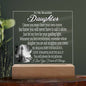 SPECIAL DAUGHTER ACRYLIC SQUARE NIGHTLIGHT LOVE MESSAGE FROM PROUD PARENT