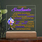 To My Beautiful Soulmate You're My World February Birth Flower Acrylic Nightlight