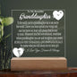 AWESOME GRANDDAUGHTER GIFT ACRYLIC SQUARE NIGHTLIGHT GIFT FROM GRANDPARENT