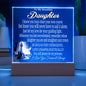 SPECIAL DAUGHTER ACRYLIC SQUARE NIGHTLIGHT LOVE MESSAGE FROM PROUD PARENT