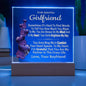 To My Beautiful Girlfriend Acrylic Square Nightlight Valentines Message From Boyfriend