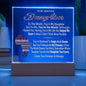 To My Beautiful Daughter You're My World Acrylic Night Light