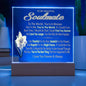 To My Beautiful Soulmate You're My World March Birth Flower Acrylic Nightlight
