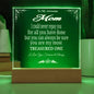 AWESOME MOM GIFT FROM SON OR DAUGHTER ACRYLIC SQUARE MULTI-COLOR NIGHTLIGHT GIFT FOR MOM