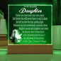 SPECIAL DAUGHTER ACRYLIC SQUARE NIGHTLIGHT LOVE MESSAGE FROM PROUD PARENT