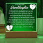 AWESOME GRANDDAUGHTER GIFT ACRYLIC SQUARE NIGHTLIGHT GIFT FROM GRANDPARENT