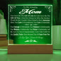To My Amazing Mom Acrylic Nightlight I Love You Forever & Always Gift For Mom