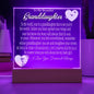AWESOME GRANDDAUGHTER GIFT ACRYLIC SQUARE NIGHTLIGHT GIFT FROM GRANDPARENT