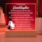 PRECIOUS GRANDDAUGHTER GIFT FROM GRANDPARENT ACRYLIC SQUARE MULTI-COLOR NIGHTLIGHT