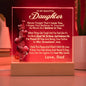 To My Daughter From Proud Dad Never Forget That I Love You Acrylic Nightlight Gift