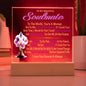 To My Beautiful Soulmate You're My World February Birth Flower Acrylic Nightlight