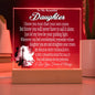 SPECIAL DAUGHTER ACRYLIC SQUARE NIGHTLIGHT LOVE MESSAGE FROM PROUD PARENT